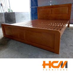 Giường sắt giả gỗ