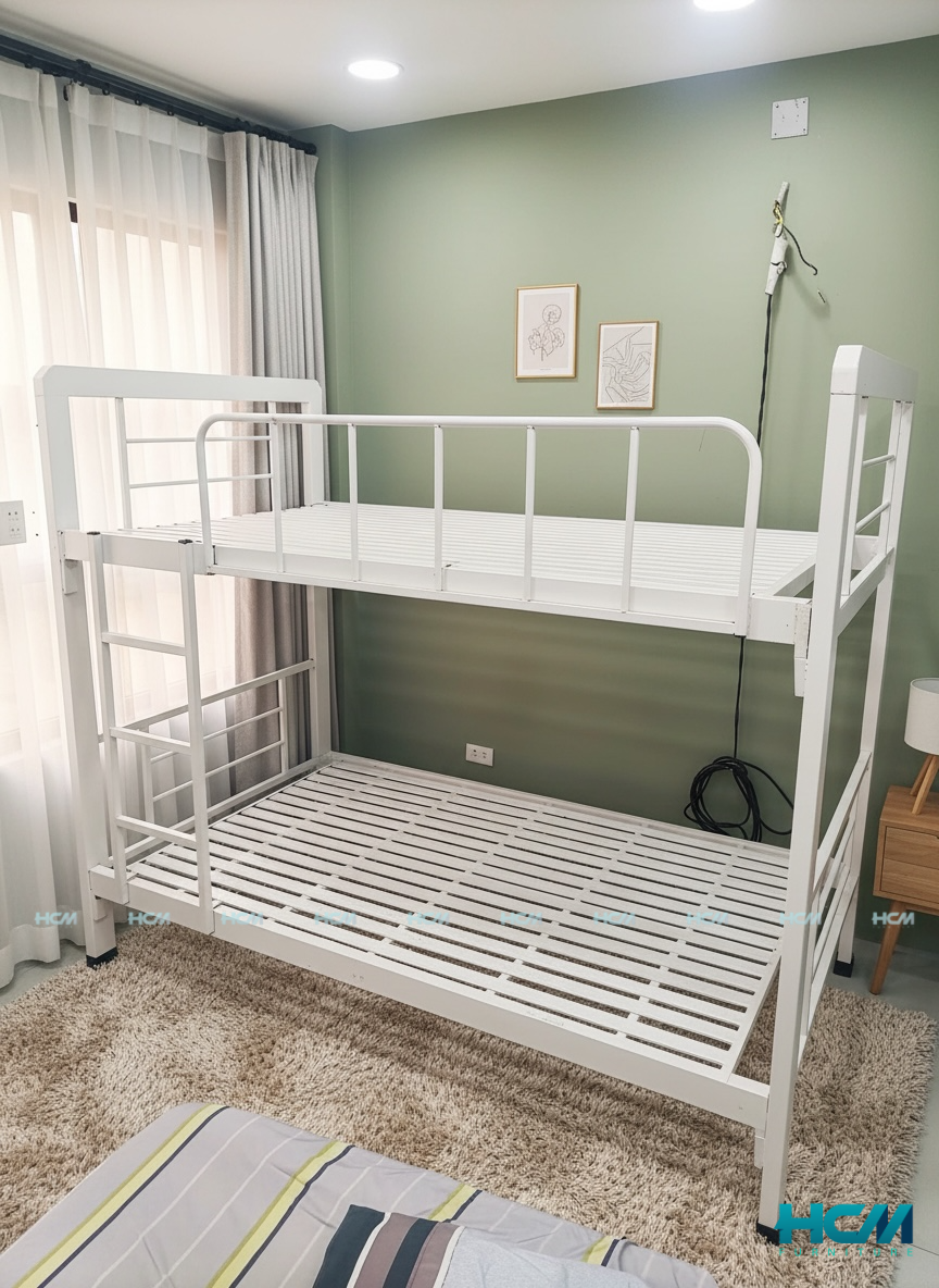 Khoảng cách 2 tầng rộng 1m – tạo không gian thoáng, thoải mái khi ngủ Khoảng cách 2 tầng rộng 1m – tạo không gian thoáng, thoải mái khi ngủ